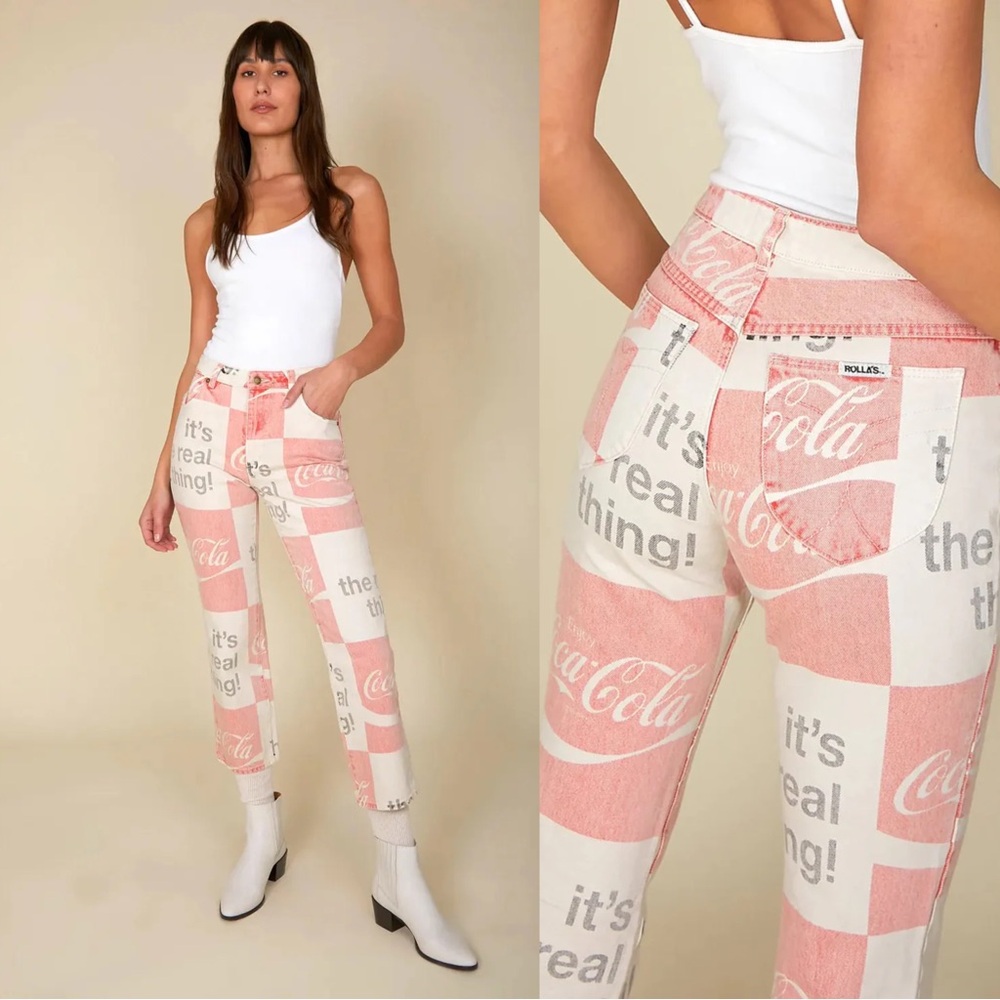 Rollas High Waisted Coca Cola Jeans Sz 28
